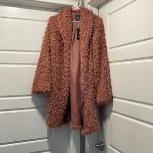 Rose color Furry Jacket